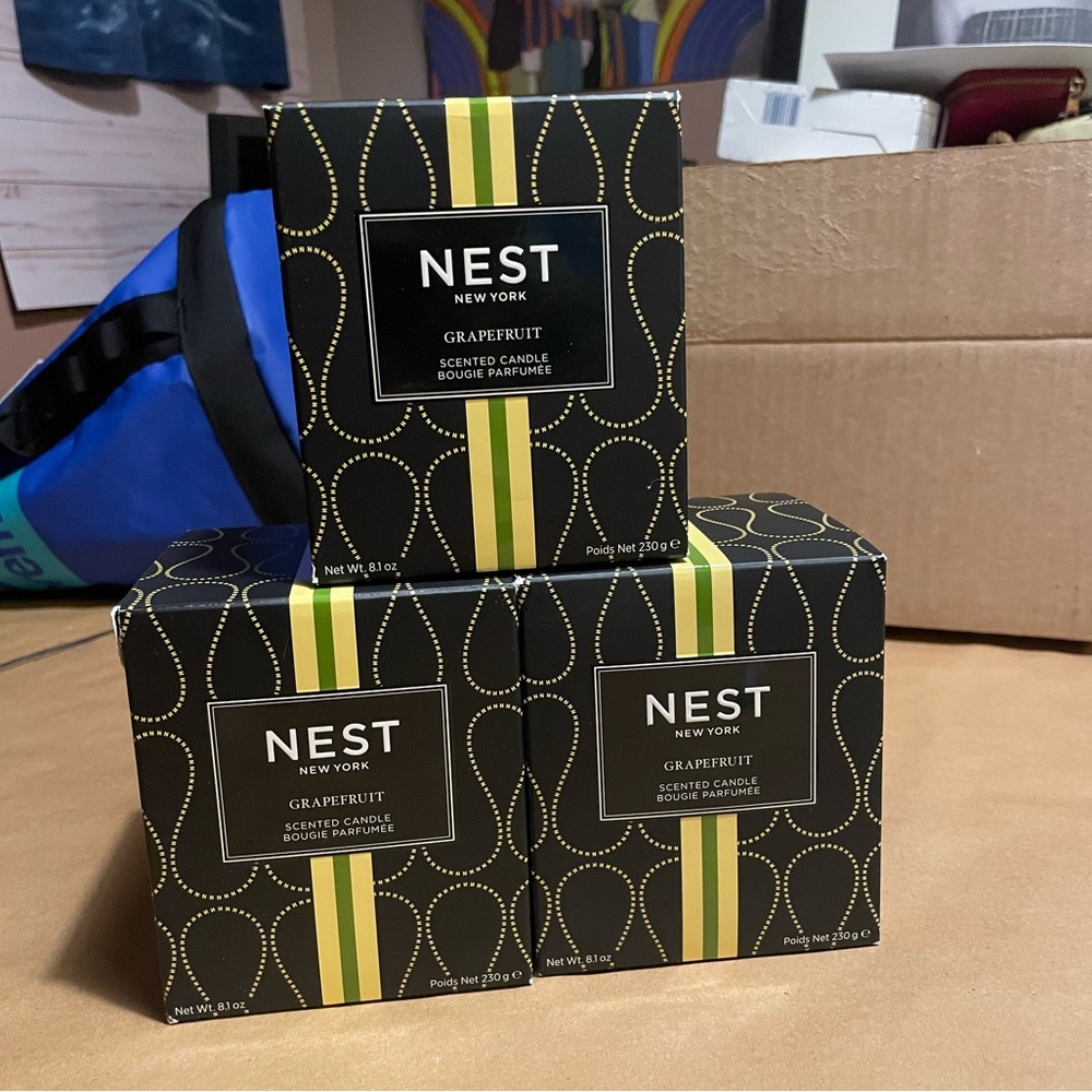 LOT OF 3 Nest New York Grapefruit Scented Candles 8.1 oz NEW